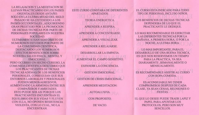 Informaci&oacute;n sobre el curso de meditaci&oacute;n y relajaci&oacute;n organizado en el Centro C&iacute;vico de Gav&agrave; Mar